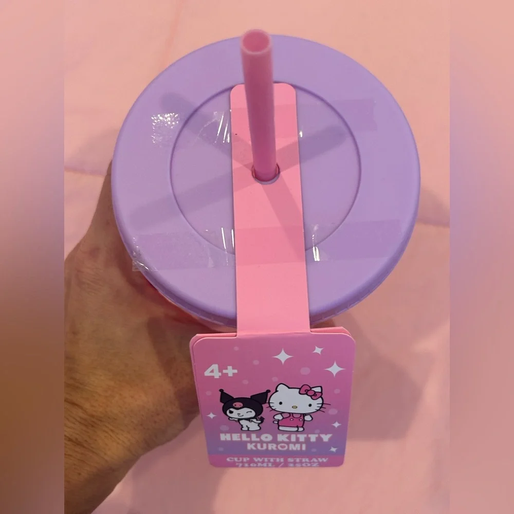 Hello Kitty Kuromi Cup with Straw